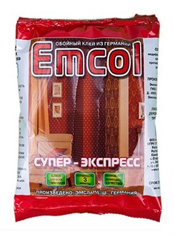 Клей обойный Emcol "Супер-экспресс" в п/э пакете 0,2(25шт/уп) 27133