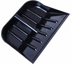 Лопата снеговая  450х390мм №1 пластмассовая ЦВЕТНАЯ ,ф32 с д/ч в/с и ручкой 10912