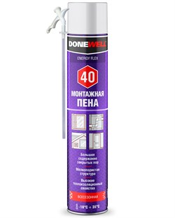 Пена бытовая DONEWELL ENERGY FLEX 40 всесезонная 1000мл (12шт) DPH10U40