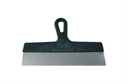 Шпатель  80мм гладкий нерж. сталь с обрезиненной ручкой БИБЕР (12шт/уп) 35223