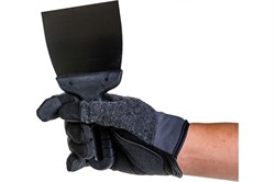 Шпатель 100мм гладкий нерж. сталь с обрезиненной ручкой БИБЕР (12шт/уп) 35224