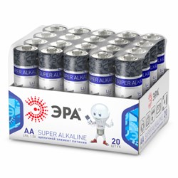 Элемент питания ЭРА LR06-20 buik SUPER Alkaline (АА, пальчиковые) (20шт/уп) Б0054623