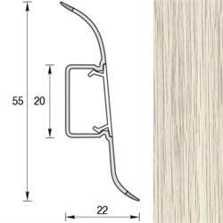 Плинтус 55мм "Комфорт" Клен северный с мягким краем 263 2,2м (40шт/уп) К55 263 КЛН СЕВ