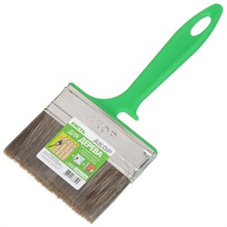 Кисть плоская  100мм нат. щетина с пласт. ручкой АКОР (180шт/уп)"Работы по дереву" 174 12 100  174 12 100