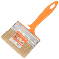 Кисть плоская  100мм нат. щетина с пласт. ручкой АКОР (50шт/уп) "Фасад" 175 12 100  175 12 100