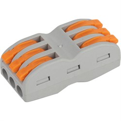 Клемма СМК, серия 423, проходная 3плюса, с рычагом,0,08-4мм2 (упак. 50 шт.) NO-423-50  Б0057073