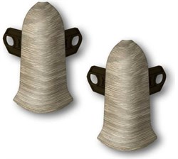 Угол наружный (внешний) с крепежом для плинтуса 70мм "Деконика" Дуб мокко 208 (20шт/уп) Д-П70-Нк 208 ДУБ МОК