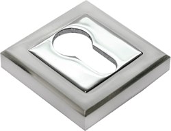 Накладка на евроцилиндр,цвет- бел.никель/хром на квадрат. основе   RAP KH-S SN/CP   Rucetti 9010414