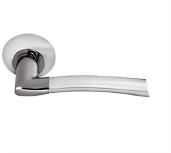 Ручка дверная  МОРЕЛЛИ  МН-06,SN/BN "Пиза",бел,никель/черн.никель 9010557