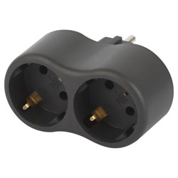 Тройник ЭРА SPx-2e-В на 2 розетки с/з 16А ,черный Б0059722 - фото 76789