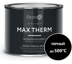 Эмаль термостойкая ELCON черная 500 С (0,4кг) 00-00002907