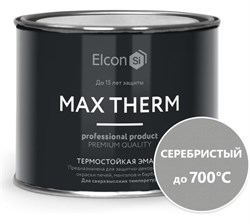 Эмаль термостойкая ELCON серебристая 700 С (0,4кг) 00-00004061