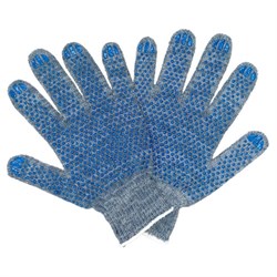 Перчатки х/б С ПВХ, 5 нит.10 класс,(серые) (300пар/уп) 00-00014635