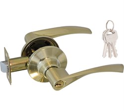 Ручка защелка НОРА-М Isparus ЗВ2-01 ISPARUS нажимная для межкомнатных дверей - Золото - ключ/фикса 16768