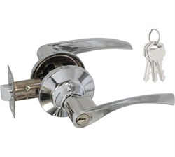 Ручка защелка НОРА-М Isparus ЗВ2-01 ISPARUS нажимная для межкомнатных дверей - Хром - ключ/фикса 16773