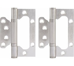 Петля дверная (бабочка) матовый никель (без врезки) (100*74*2,5мм)  800-4 ISPARUS НОРА-М (2шт/уп) 17110