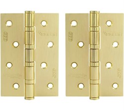 Петля дверная универсальная НОРА-М 4"-4ВВ FHP- STD PB (100*70*2,5)  золото(2шт/уп) 15430