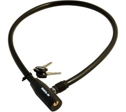 Замок-трос велосипедный НОРА-М №20 - Черный - 6х650 мм 13904