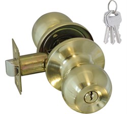 Ручка защелка кноб НОРА-М Isparus ЗШ-01 ISPARUS поворотная для межкомнатных дверей - мат.золото.ключ 16787