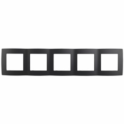 12-5005-05 ЭРА Рамка на 5 постов, Эра12, антрацит Б0014785
