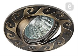 Светильник KL39A  GAB ЭРА литой пов. "гребень волны" MR16. 12V/220V, 50W ,бронза Б0005223-