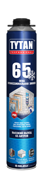 Пена профессиональная TYTAN 65л, зимняя (-20), 750 мл (12шт) 16975