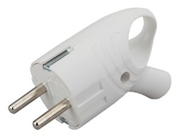 Вилка Vx4-W ЭРА с/з 16А угловая с кольцом белая Б0039676