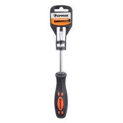 Отвертка SL   6,0х100мм шлицевая с прорезиновой рукояткой ЕРМАК(-) 651-099
