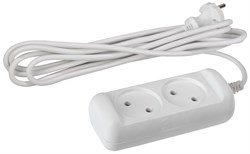 U-2-5m-2x1 без заземления 2 розетки 5м ПВС 2x1мм2 10А Удлинитель ЭРА Б0028361