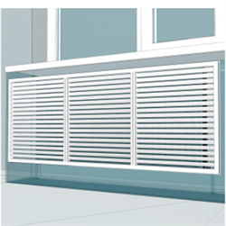 Решетка радиаторная ПВХ белая (30х30) РР3х3 001 БЕЛ