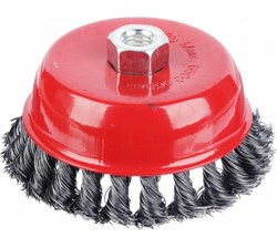 Щетка метал для УШМ 125мм М14 витая (чашка), ЕРМАК 656-046