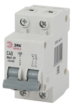 2P 40А (C) 4,5кА ВА 47-29 SIMPLE-mod-16 ЭРА SIMPLE Автоматический выключатель  Б0039233