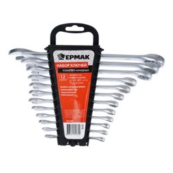 Набор ключей рожково-накидных 6-22мм 12предметов ЕРМАК 736-046