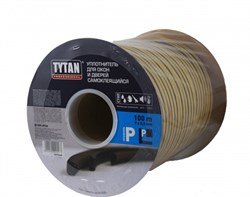 Уплотнитель для окон Р 100mx9mmx5,5mm Черный Tytan Professional 91577