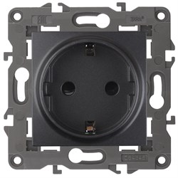 14-2101-05 ЭРА Розетка 2P+E Schuko, 16A-250В, IP20, Эра Elegance, антрацит Под заказ Б0034269