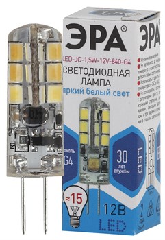Лампа светодиодная ЭРА LED JC-1,5w-12v--840-G4 4000К Б0033190 - фото 78053