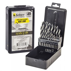 Набор сверл по дереву в металлическом кейсе KOLNER KDS 19W(30шт/уп) кн19в