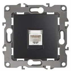 12-3107-05 ЭРА Розетка информационная RJ45, Эра12, антрацит Б0014727