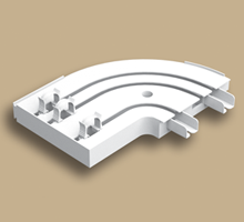Торцевые повороты карниза потолочного ТПКп (1 пара/уп) КП-ТПп 001 БЕЛ