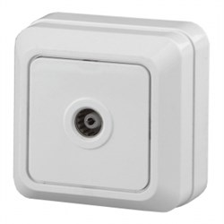 2-301-01 Intro Розетка TV одиночная, IP20, ОУ, Quadro, белый Б0027658