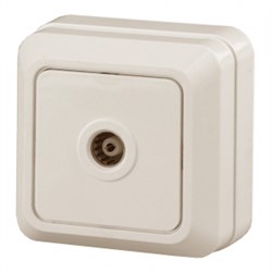 2-301-02 Intro Розетка TV одиночная, IP20, ОУ, Quadro, сл.кость Б0027659