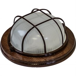 Светильник ЭРА НБО 03-60-022 Кантри дерево/стекло решетка IP54 E27 max 60Вт D220 круг орех Под заказ Б0048416