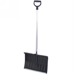 Лопата снеговая  500х390мм,№13  пластмассовая с оц.планкой ,ф32 с мет/ч (черенок обжатый) и ручкой 13829