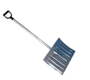 Лопата снеговая  428х375х0,8мм,РУСИЧ-3 оцинкованная  с ал/ч и ручкой 12363