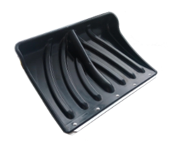 Лопата снеговая  465х340мм,КРЕПЫШ-2  пластмассовая с оц.планкой из морозо. пластика,ф32 без черенка *13749