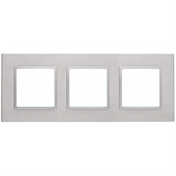 14-5203-03 ЭРА Рамка на 3 поста, металл, Эра Elegance, алюминий+алюм Под заказ Б0034553