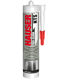 Герметик HAUSER силиконовый нейтральный прозрачный картридж 260 мл (24шт) ПОД ЗАКАЗ 82015