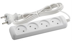 UX-4-3m без заземления 4 розетки 3м ШВВП 2x0,75мм2 6А Удлинитель ЭРА Б0038560