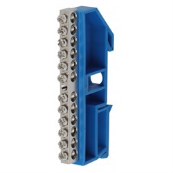 NO-222-87-1 Шина N "Ноль" на DIN-изол ШНИ-6х9-12 никелированная Д-Синий ЭРА Под заказ Б0044136