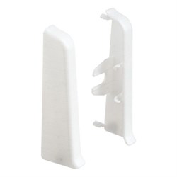 Торцевые (пара) для плинтуса 70мм "Деконика" Белый 001 (10шт/уп) Д-П70-Тп 001 БЕЛ